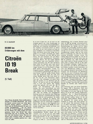 85000km mit dem Citroën ID 19 Break - Heft 14 - Seite 1