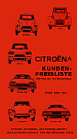 Preisliste März 1972 Preisliste März 1972