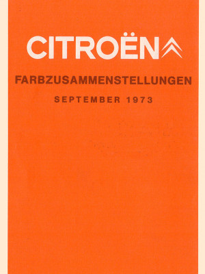 Farbzusammenstellungen 1973 - Deckblatt