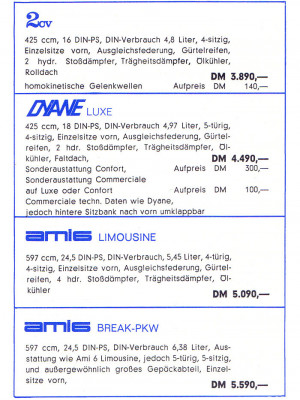 Preisliste 1967 - Seite 1