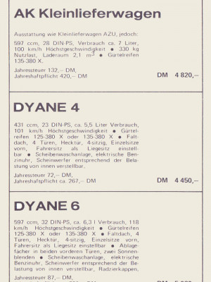 Preisliste 1970 - Seite 2 Preisliste 1970 - Seite 2