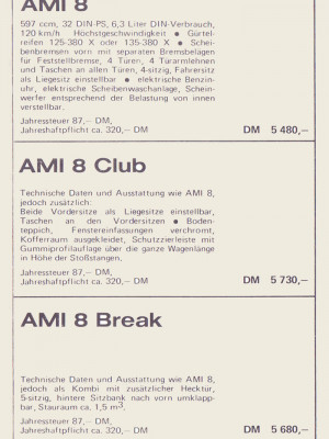 Preisliste 1970 - Seite 3 Preisliste 1970 - Seite 3